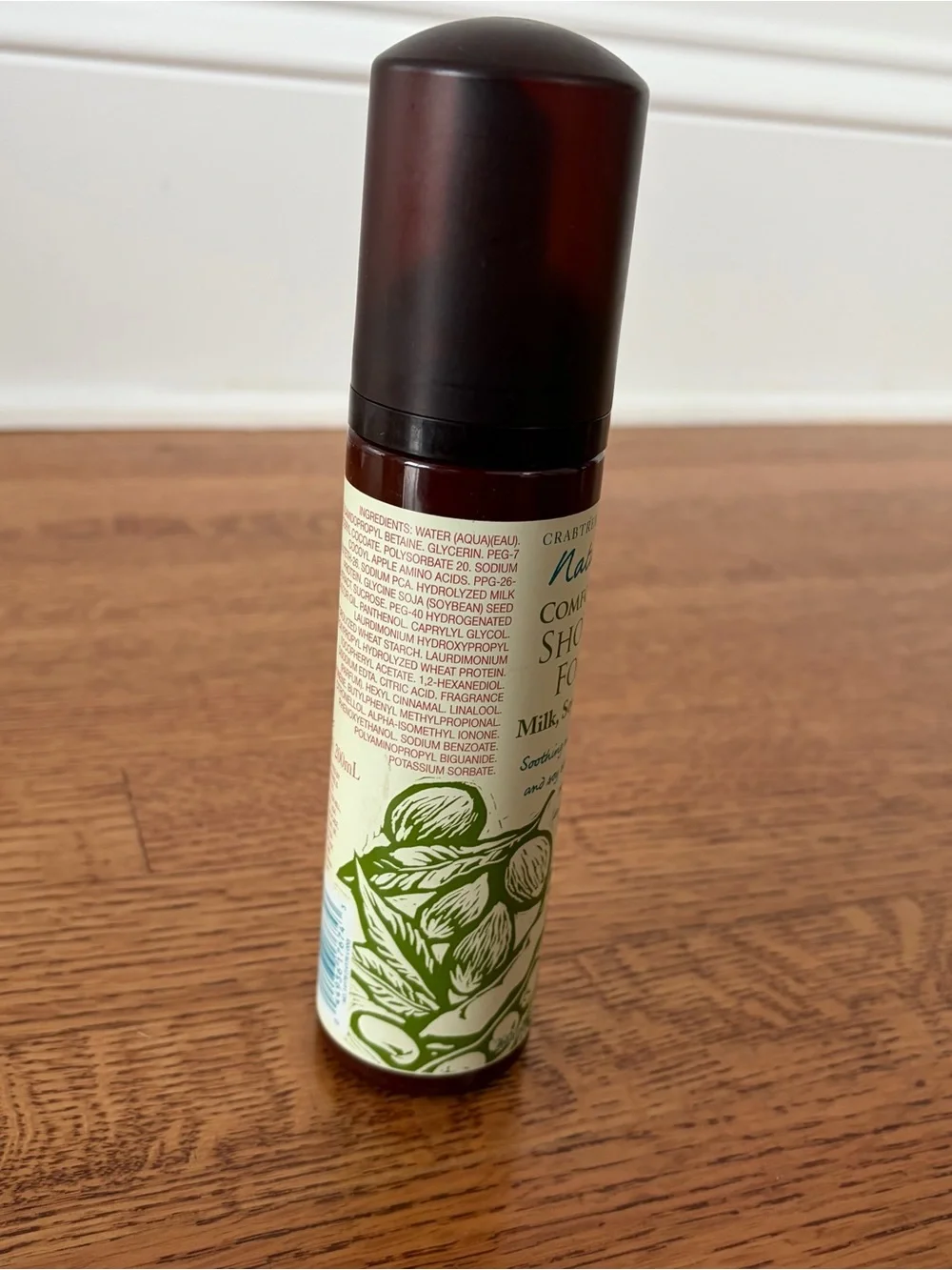 NEW Vintage Crabtree & Evelyn Naturals Milk Soy Sugar Comforting Shower Foam 6.8